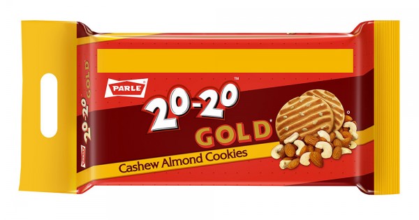 Parle 20-20 Gold Cashew Almond Cookies 600g